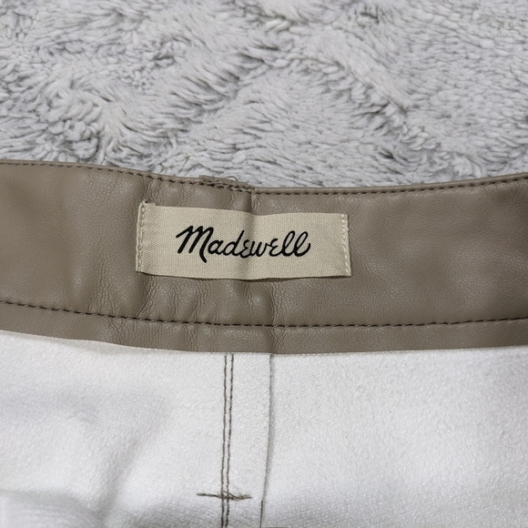 Madewell Jeans Women's 32 Tan Pumice Perfect Vintage Straight Faux Leather 28” - Picture 7 of 12